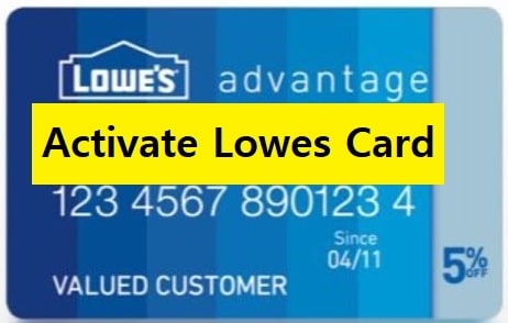 activate lowes card