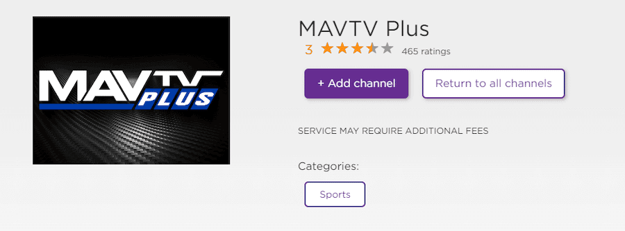 Add MAVTV Plus on Roku