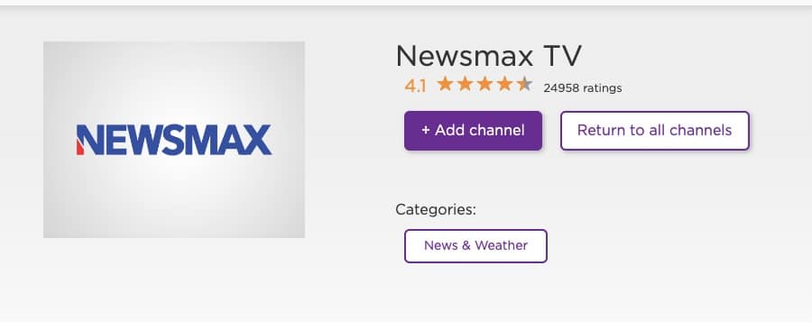 Newsmax on Roku