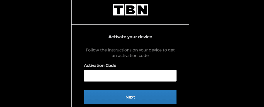 Watch TBN TV Activate