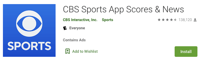 CBS Sports on Android TV