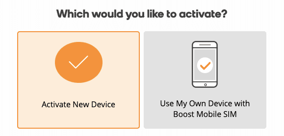Activate new Boost Mobile device