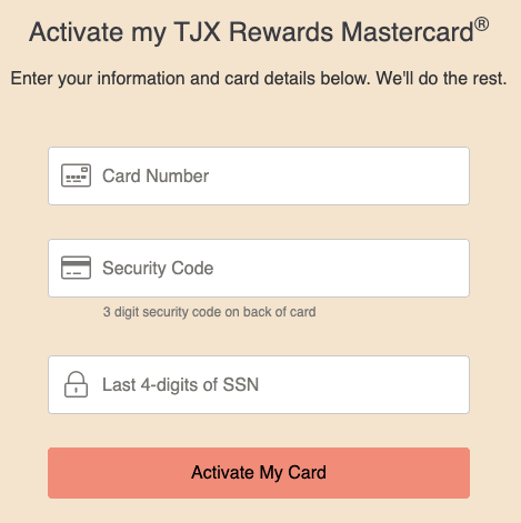 activate tjxrewards com