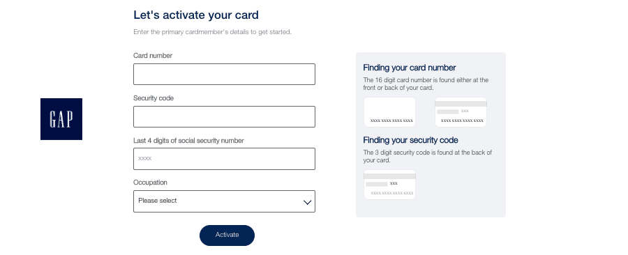 Gap.com Activate GAP Credit Card Online to Get Started [2023]